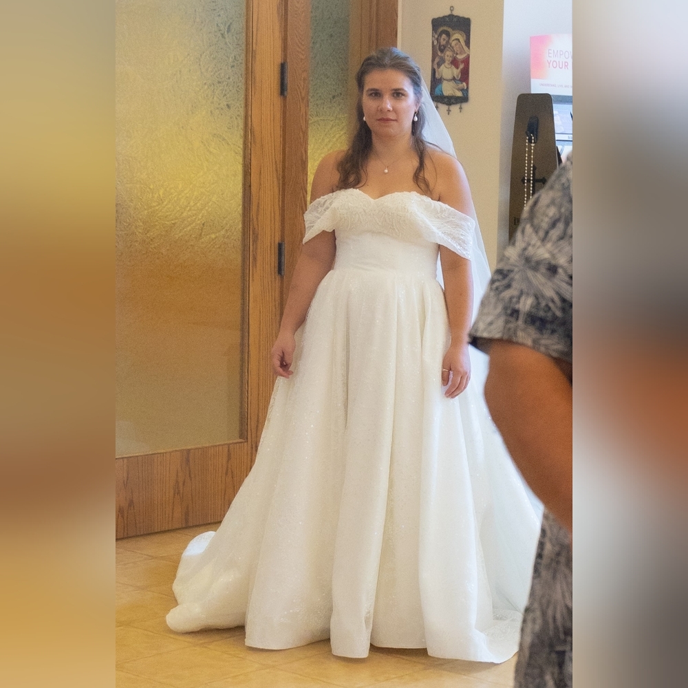 Ivory Sparkle Beaded Wedding Dress